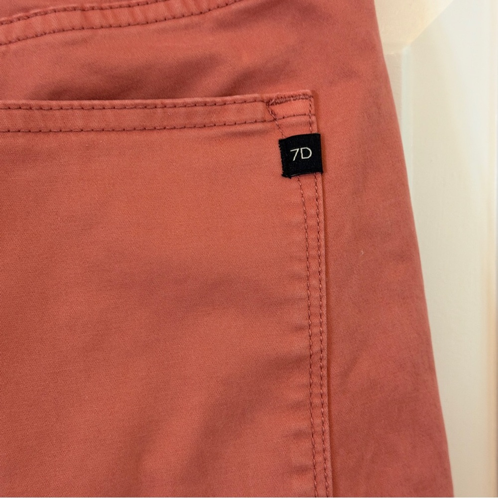 7 Diamonds Clifton Slim Straight 5 Pocket Chino Pant - 34x32 - Dusty Pink - EUC - Picture 5 of 9